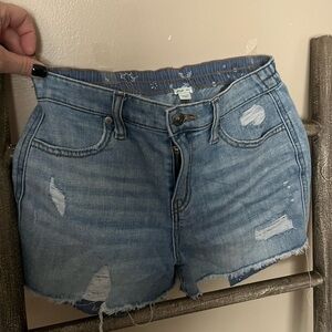 Aerie Light Blue Ripped Jean Shorts